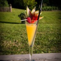 cocktail événement mariage Cocktail à base de gin, de liqueur d'abricot et de jus d'orange. prestation réalisée à la salle "c'est ici" à Saint-Nazaire - Prestacocktails - Barman à domicile - Nantes - Evénementiel - Organisation de soirée